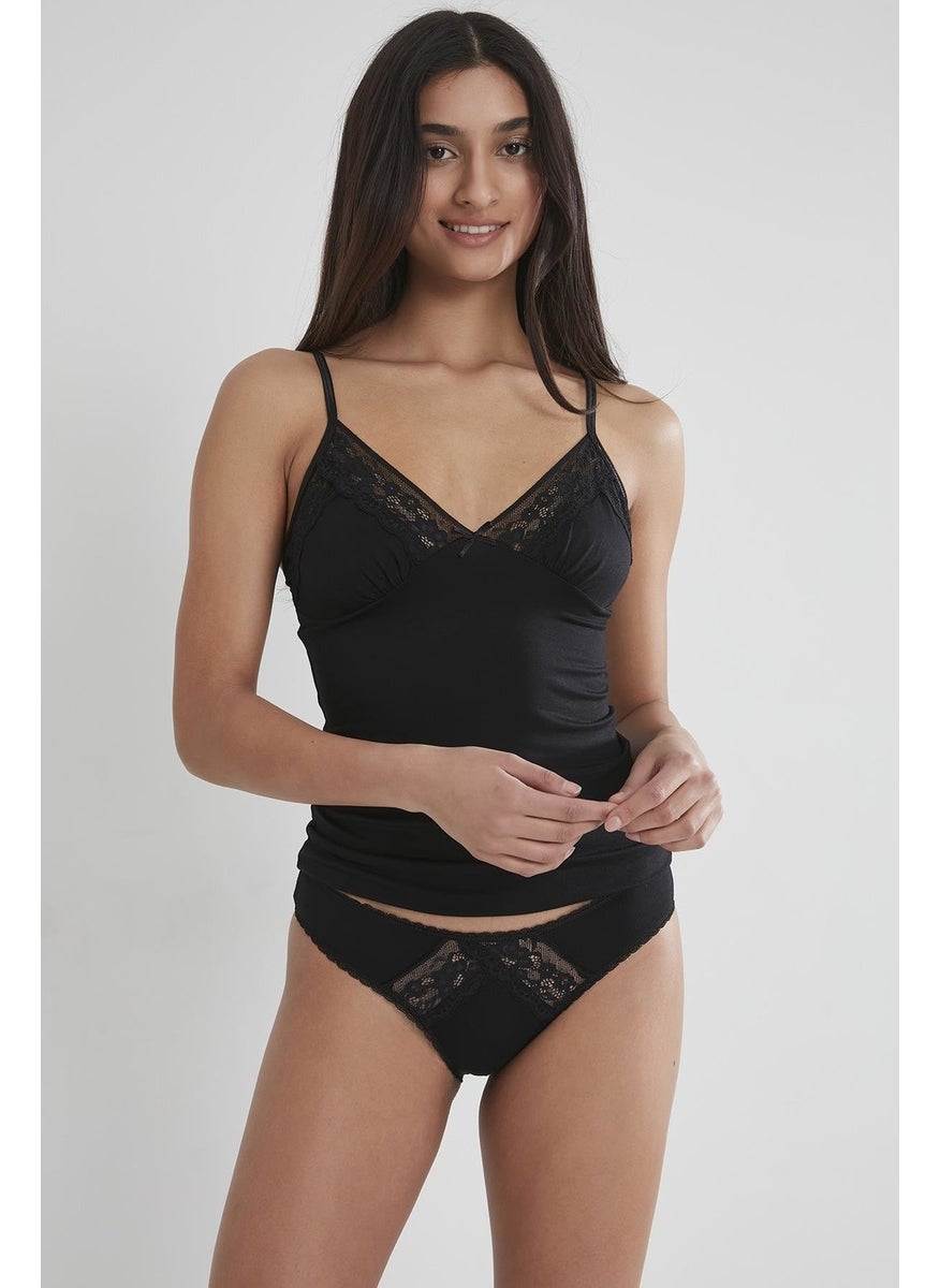 pierre cardin - Lace Combed Cotton Undershirt Panties / Camisole Set - 350 - Image 1