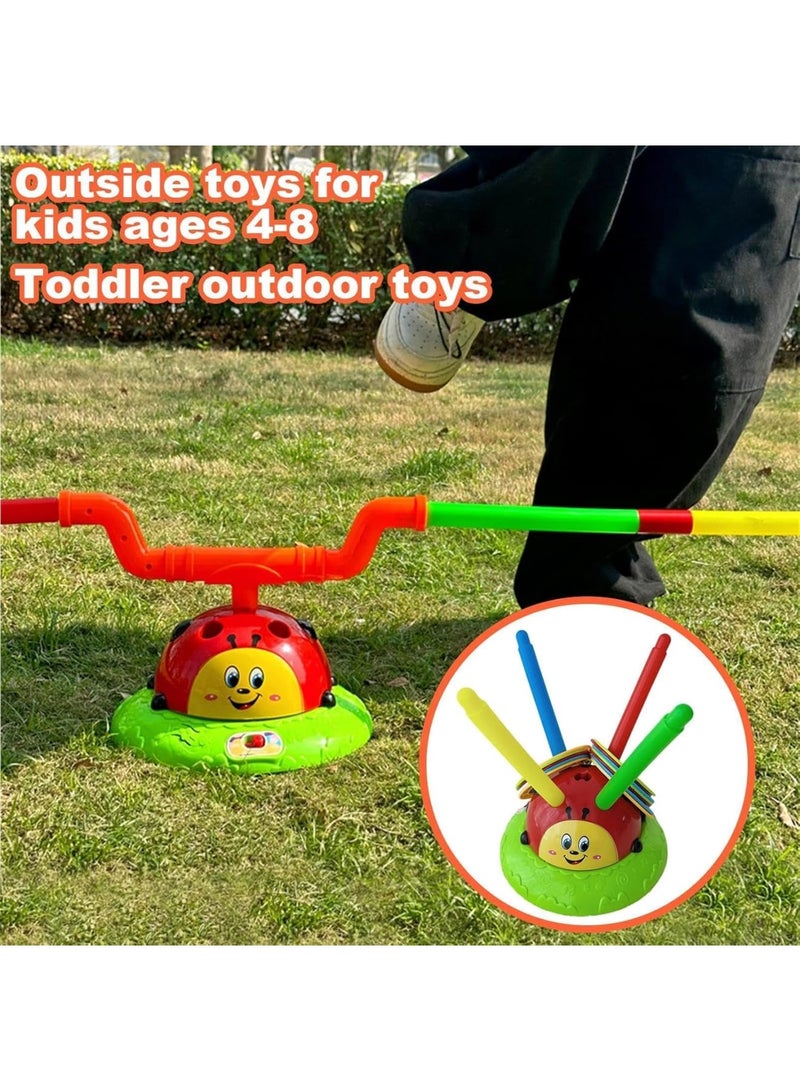 SOLARAE 2 in 1 Musical Jump, Ring Toss Game Toy, Stomping & Launch Rockets Launchers Toys, Musical Jump Ladybug Fun Toy, Kids Party Games, Kids Indoor Outdoor Toys for Boys Girls Age 4-8 - Image 5