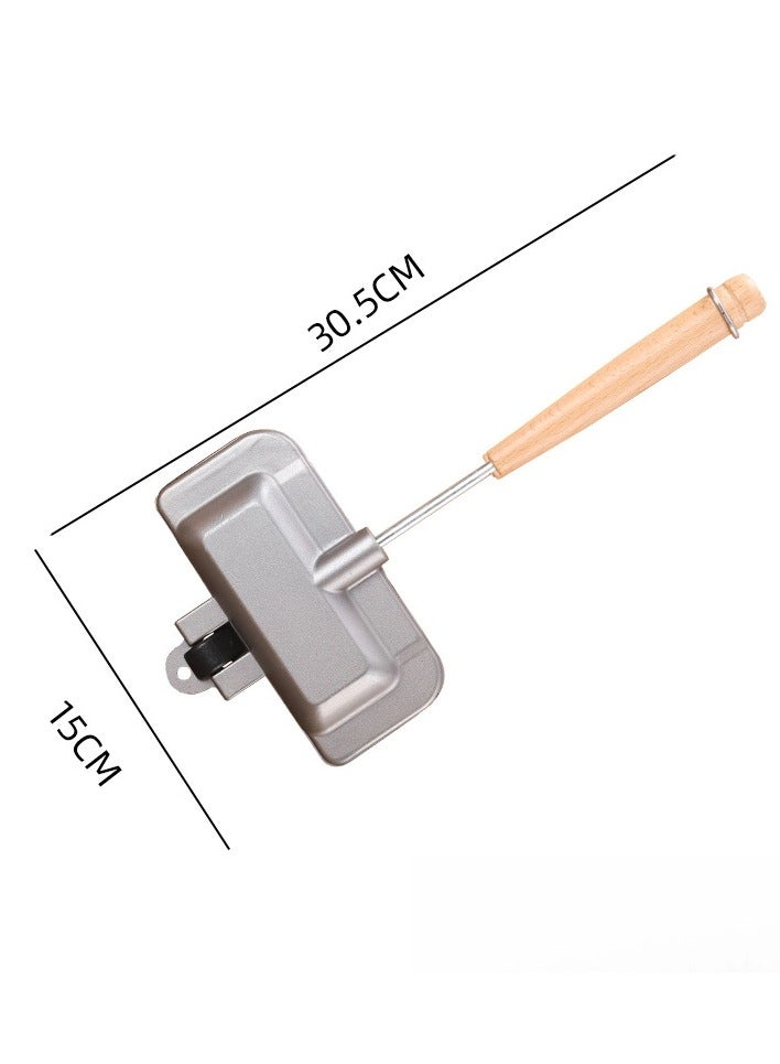 general Aluminum alloy sandwich baking pan non stick double-sided pan home kitchen baking tools sandwich molds - Image 3