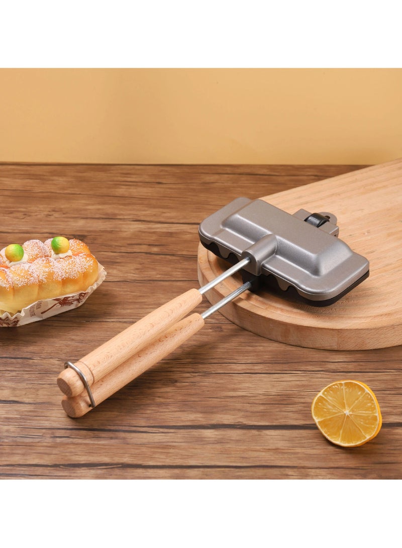 general Aluminum alloy sandwich baking pan non stick double-sided pan home kitchen baking tools sandwich molds - Image 1