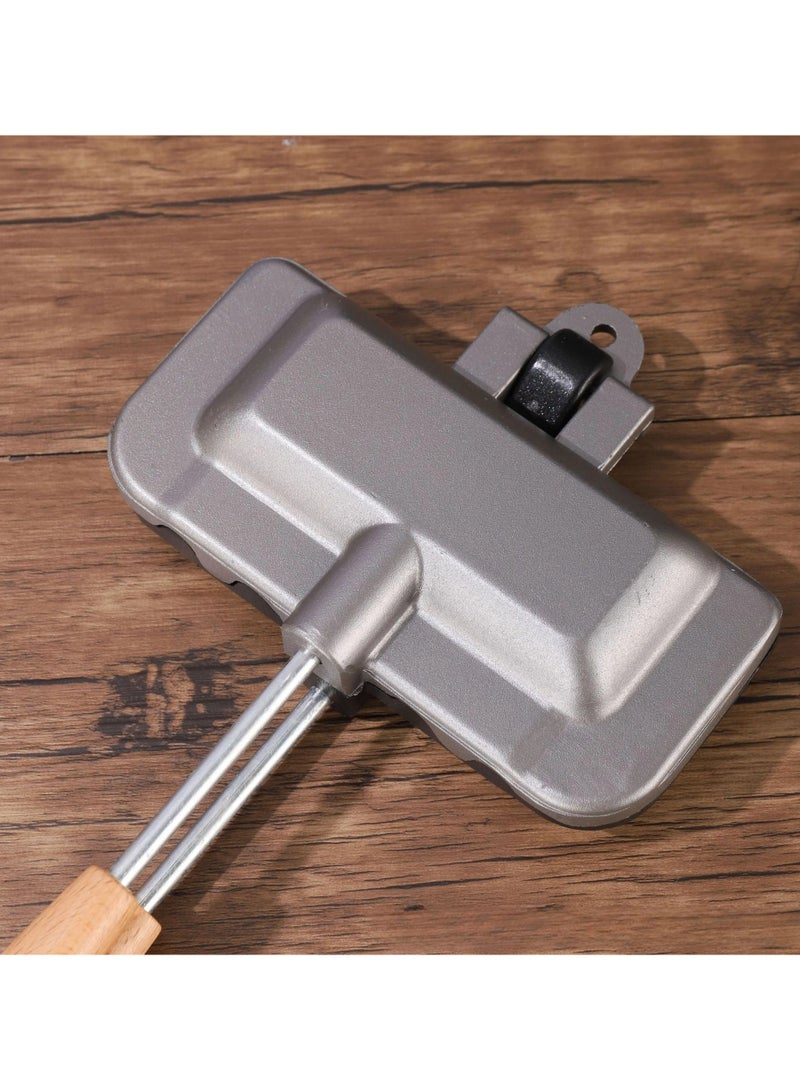 general Aluminum alloy sandwich baking pan non stick double-sided pan home kitchen baking tools sandwich molds - Image 2