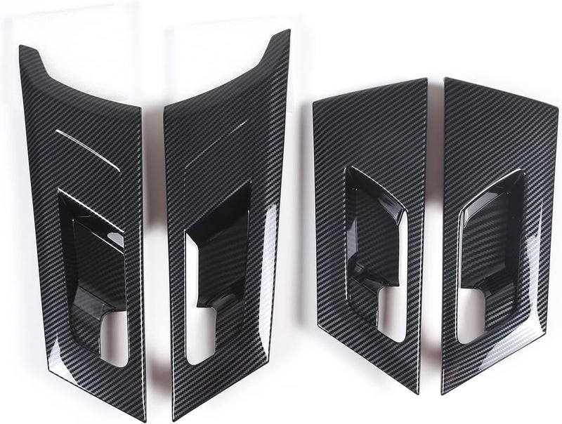 Sekhyna Car Inner Door Pull Handle Panel Cover Trim for Mitsubishi Outlander 2023-2024 - 4PCS ABS Carbon Fiber Style - Image 2