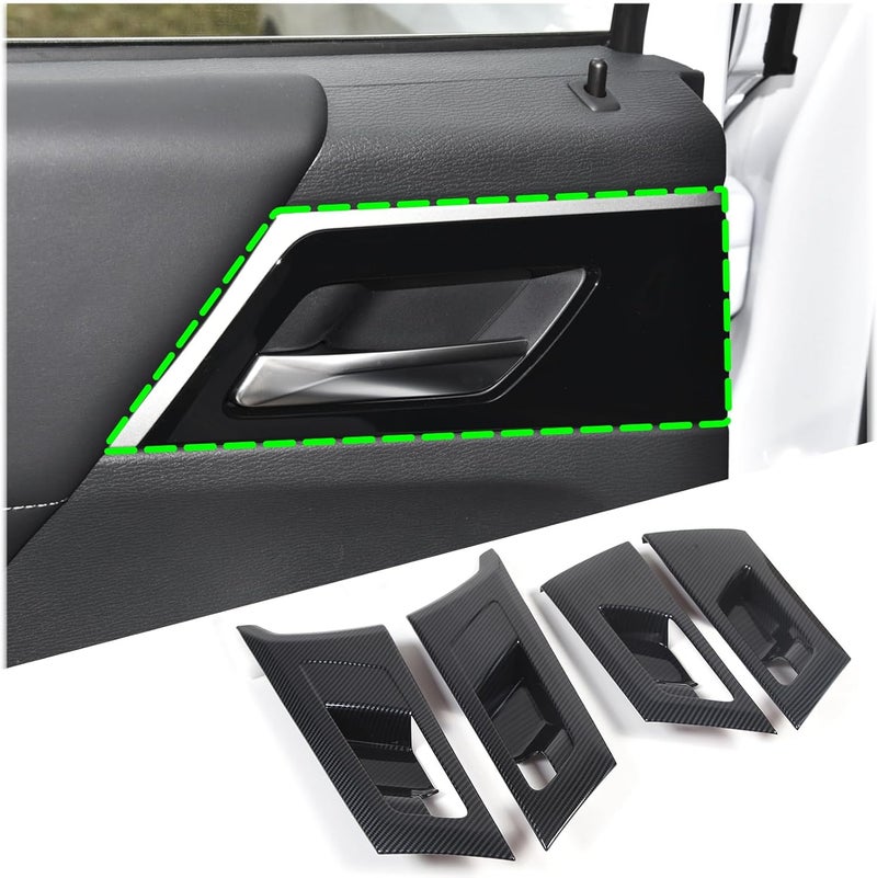 Sekhyna Car Inner Door Pull Handle Panel Cover Trim for Mitsubishi Outlander 2023-2024 - 4PCS ABS Carbon Fiber Style - Image 1