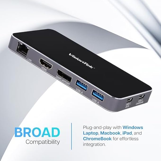 VisionTek VT350 PORTABLE USB-C DOCKING STATION WITH POWER PASSTHROUGH - Image 2