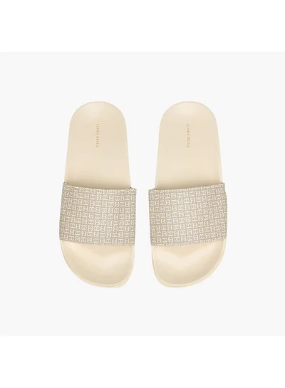 Flora Bella By Shoexpress Women Monogram Print Slip-On Sandals