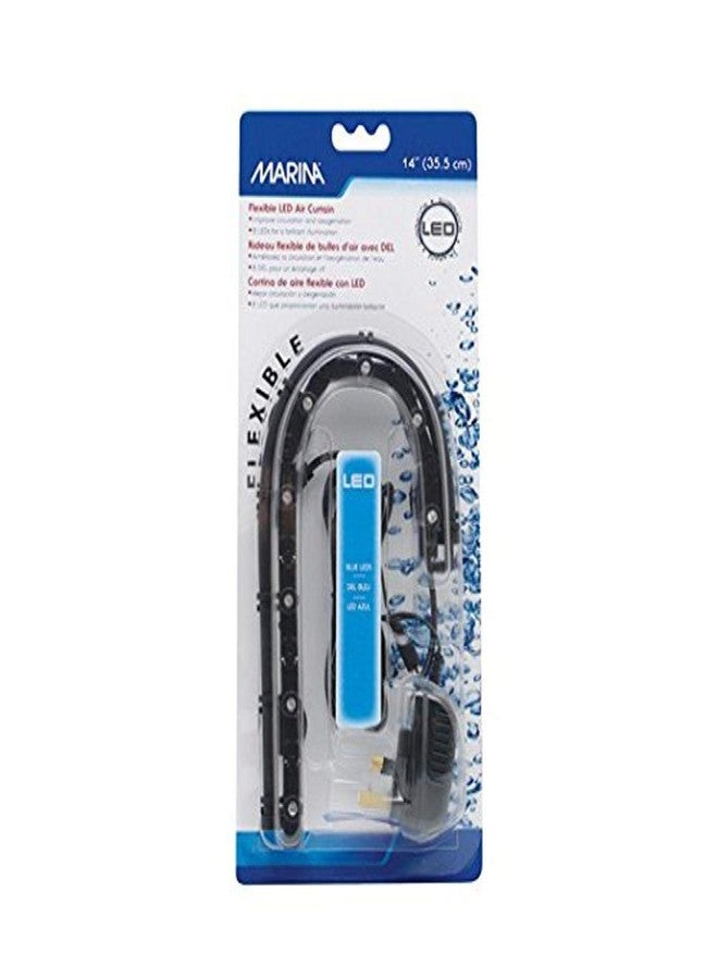 مارينا مضخة هواء لحوض أسماك بيتا مزودة بستارة LED من مارينا، 14 بوصة، أزرق - Image 2