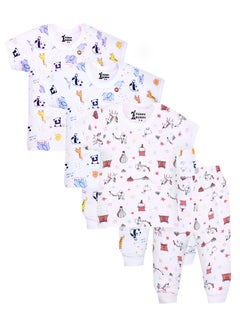 Funny Bunny Pack of 3 Cotton Half Sleeve & Pants Underwear Set for Baby  - Image 2