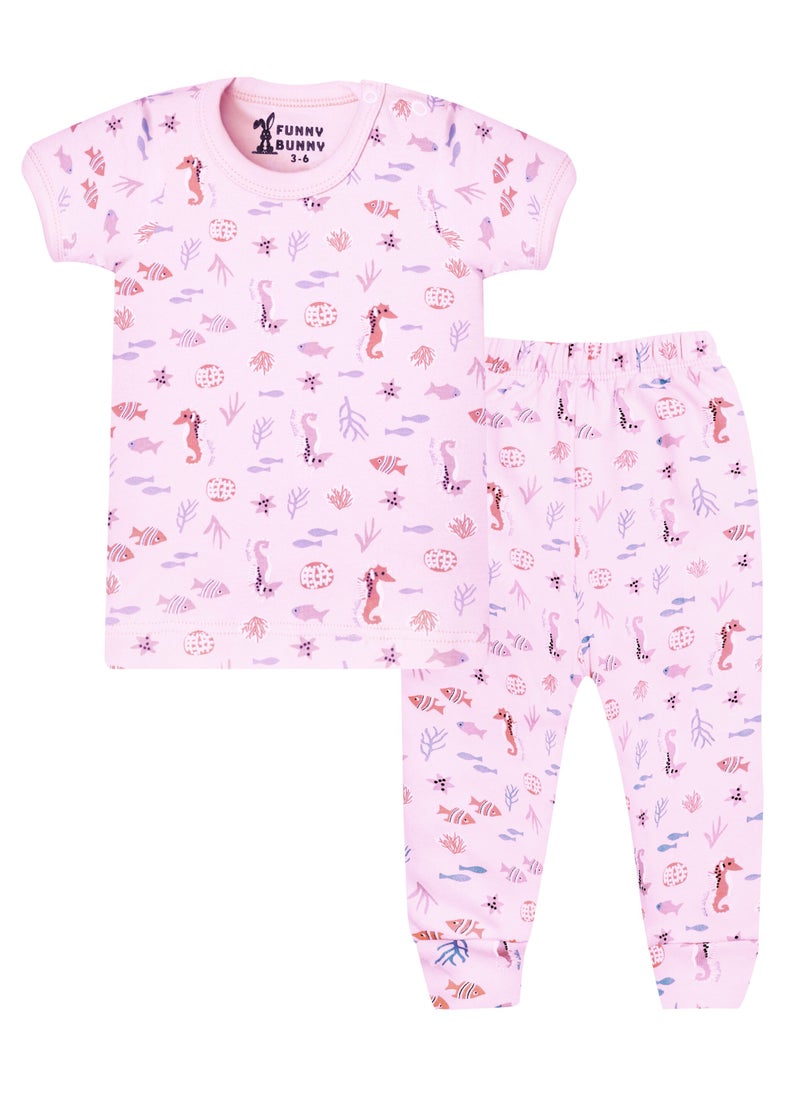 Funny Bunny Pack of 3 Cotton Half Sleeve & Pants Underwear Set for Baby  - Image 3