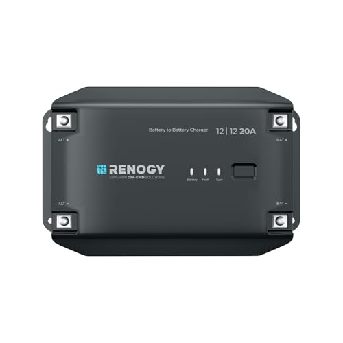 Renogy 12V 20A DC to DC Battery Charger with Multi-Stage Charging and Bluetooth Compatibility for Flooded, Gel, AGM, and Lithium Batteries in RVs, Commercial Vehicles, Boats, and Yachts - Image 1