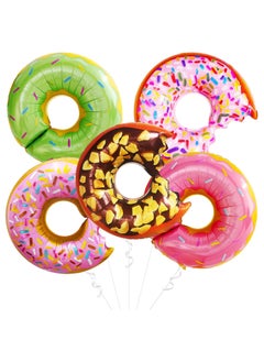 KATCHON Donut Mylar Foil Balloon Decorations Kit Pack of 5  - Image 1