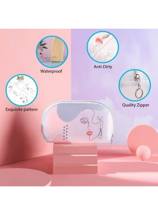 HOMENITY® - Cosmetic Bag (Transparent), Translucent Toiletry Cosmetic Storage Organizer Bag, Makeup Pouch with Zipper - 6 in - Image 4