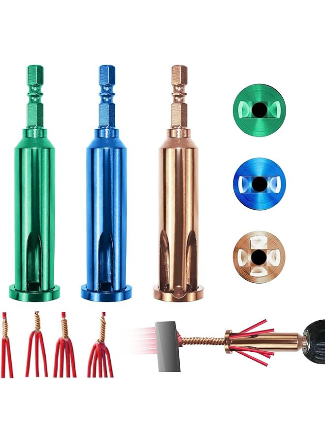 promass Wire Twisting Tools, Wire Stripper and Twister, Quick Connector Twist Wire Tool, 4 Square and 2.5 Square, 2~5 Way Twister Wire, for Stripping and Twisting Wire Cable at the Same Time - Image 1