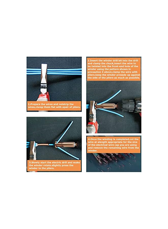 promass Wire Twisting Tools, Wire Stripper and Twister, Quick Connector Twist Wire Tool, 4 Square and 2.5 Square, 2~5 Way Twister Wire, for Stripping and Twisting Wire Cable at the Same Time - Image 5