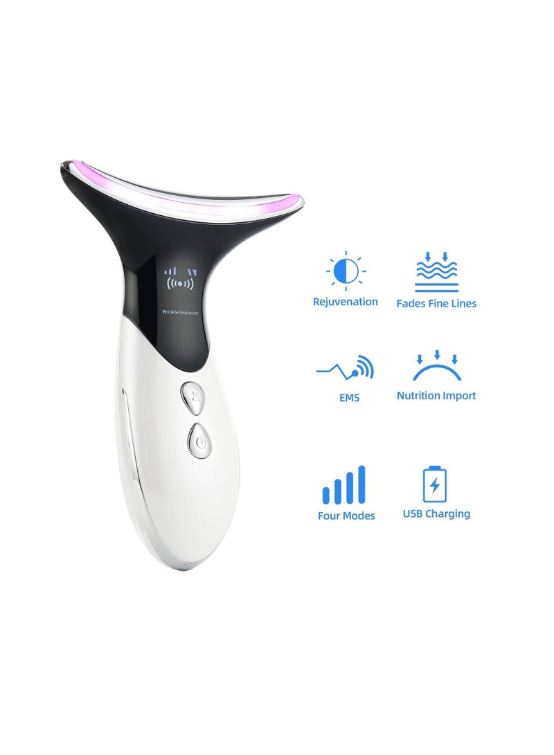 SYOSI Neck Beauty Device V-Face Chin Massager 40℃/45℃ Heat Anti Wrinkles Massager Removal Double Chin Therapy Facial Vibration Massager - Image 2