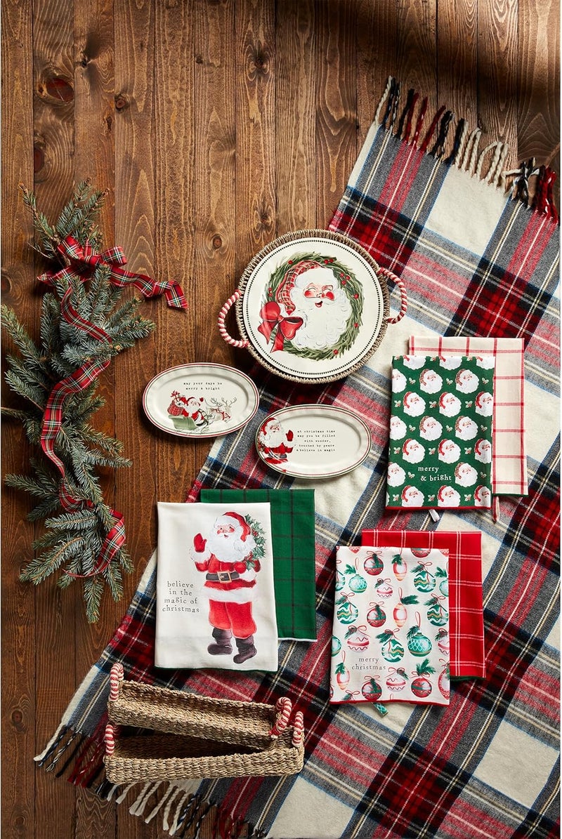 MudPie Sentiment Plate, Merry Bright, 6 1/2" x 10" - Image 2
