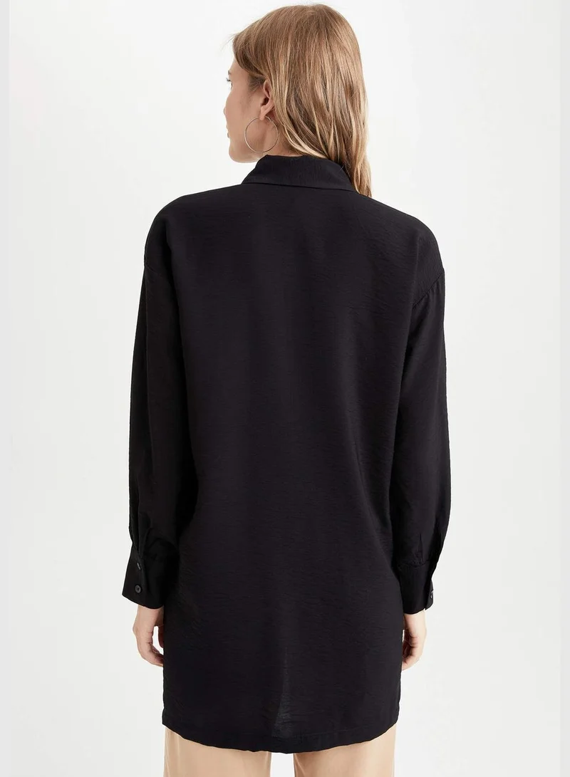 ديفاكتو Woman Regular Fit Woven Long Sleeve Woven Tunic