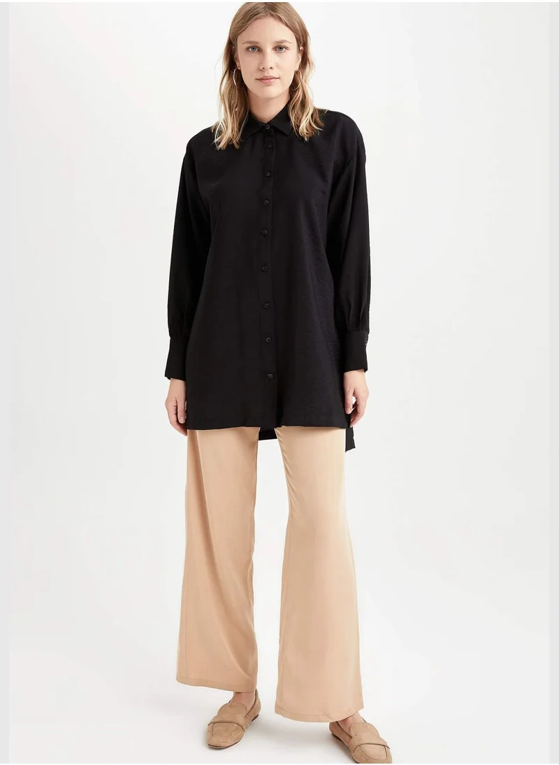 ديفاكتو Woman Regular Fit Woven Long Sleeve Woven Tunic