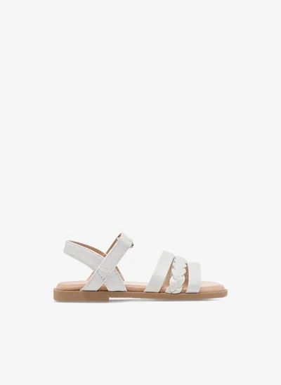 Flora Bella By Shoexpress Flora Bella Braided Sandals With Hook And Loop Closure