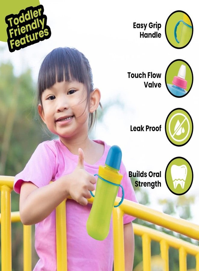 Nabhya Combo of 2 Bunny & Grippy Sipper Bottle BPA Free Material Plastic Sipper for Infant(Bunny &Grippy Green-500ml) - Image 5