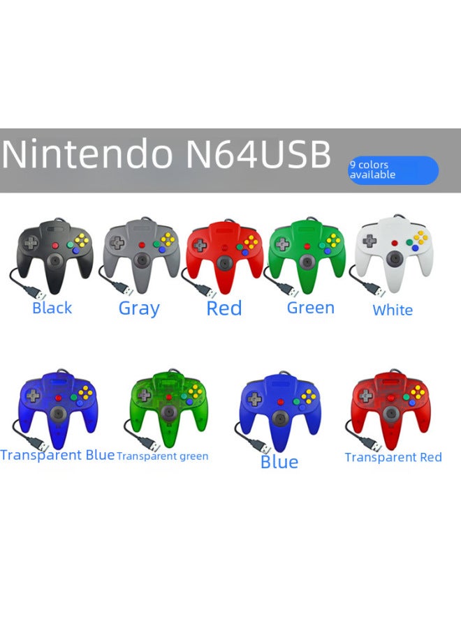 Neutral N64usb Gamepad N64usb Wired Handle N64 Shape Pc Handle Brand New Welcome - Image 2