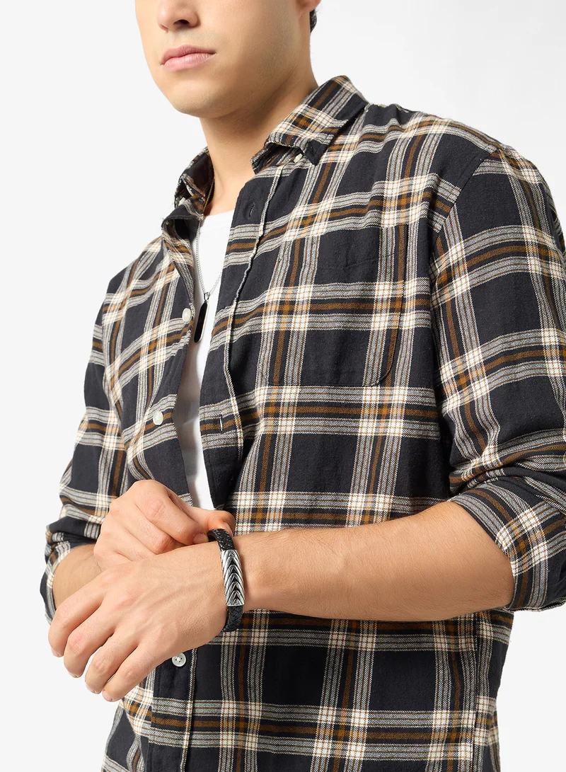 Seventy Five  Faux Leather Bracelet with Magnetic Clasp for Men | Best Price UAE