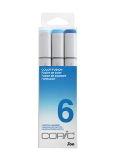 COPIC Sketch, Alcohol-Based Markers, 3Pc Set, Color Fusion #6  - Image 1