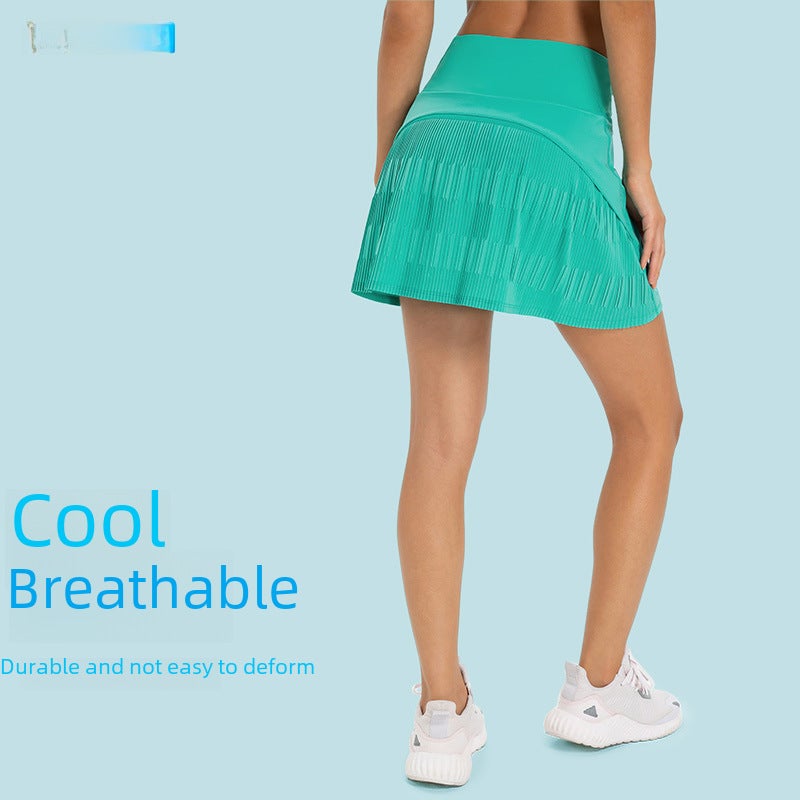Generic New Quick-Dry Pleated Tennis Skirt with Built-in Shorts for Women DK331 White - Image 4