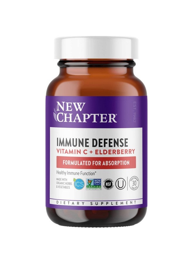 New Chapter ® Vitamin C Immune Defense Supplement + Elderberry  Excellent Source Of Vitamin C One Daily Tablet For Healthy Immune Support Made With Organic Herbs Nongmo Gluten Free 30 Ct - Image 2