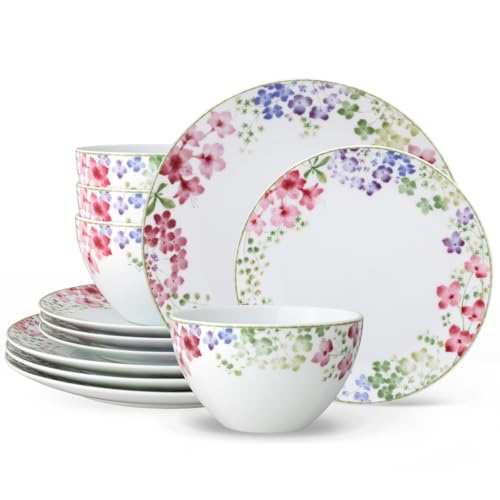 Noritake Bloomington Road Colorful 12-Piece Dinnerware Set, Service for 4 - Image 1