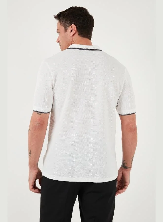 Buratti  Buratti Stretch Cotton Regular Fit Stripe Detailed Polo Collar T Shirt Men's Polo Collar T-Shirt 5902768 for Men | Best Price UAE