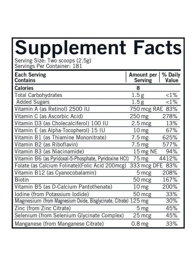 Kirkman Super Nu-Thera® with 25 mg P-5-P Powder - New, Improved Formula! | 454 gm/16 oz | Multi Vitamin - Image 2