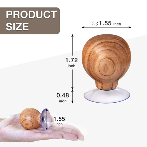 SAVINA Ruler Knob - Wooden Handle with Strong Suction Cup Grip – Comfortable Quilting Ruler Holder for Patchwork, Sewing, Cutting & Crafting Tools for Quilters (1) - Image 2