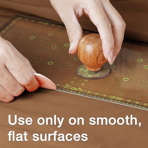 SAVINA Ruler Knob - Wooden Handle with Strong Suction Cup Grip – Comfortable Quilting Ruler Holder for Patchwork, Sewing, Cutting & Crafting Tools for Quilters (1) - Image 4