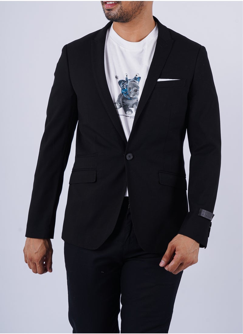 SELECTED - Men’s Autumn Suit Blazer PV – Black - Image 1