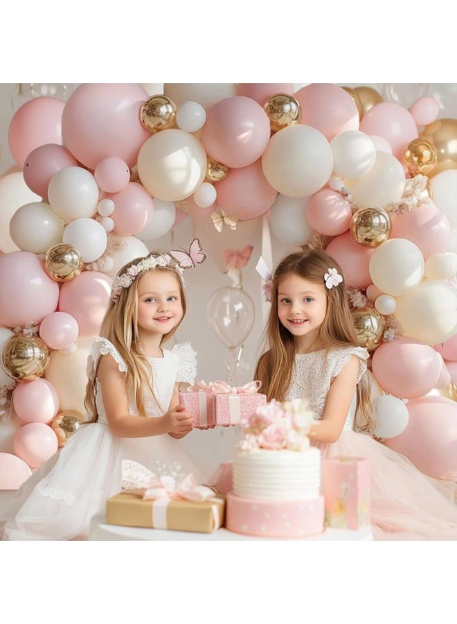 PUFFLD White Dusty Pink Balloons for Birthday Baby Shower Gender Reveal Fairy Floral Easter Party - Image 5