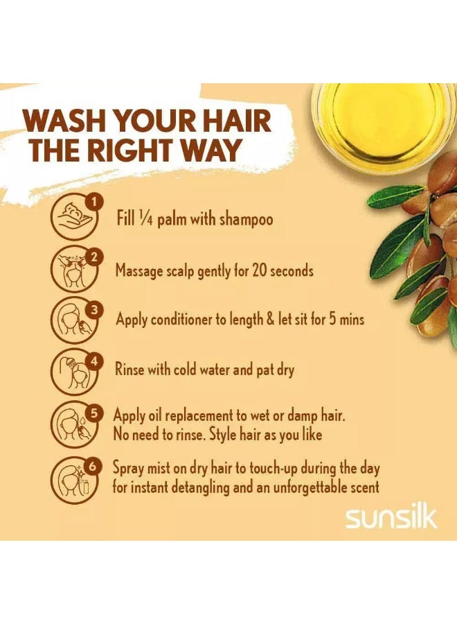 Sunsilk شامبو صن سلك الطبيعي لإعادة شحن تجاعيد الشعر مع زيت الأركان 400 مل - Image 4