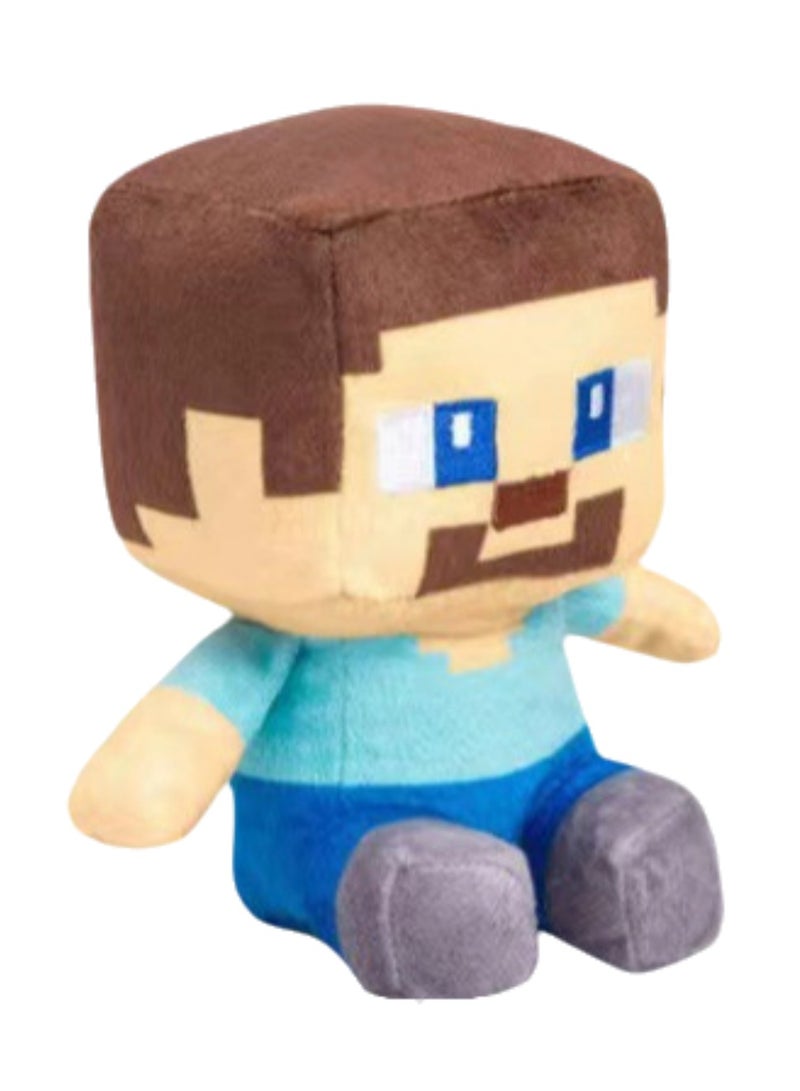 ماين كرافت دمية ستيف من ماين كرافت - شخصية قابلة للجمع من ألعاب الفيديو | دمية محشوة فائقة النعومة، هدية مثالية للأطفال ومحبي شخصيات ماين كرافت