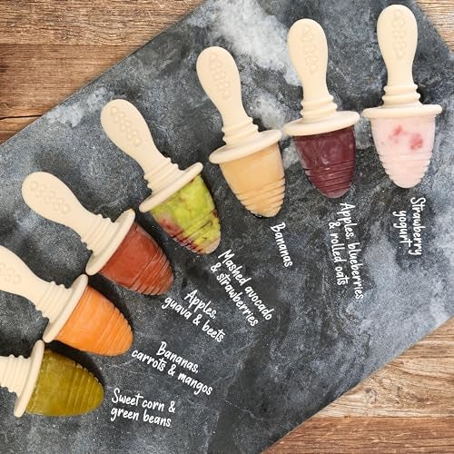 PrimaStella Silicone Petite Pops - Baby Popsicle Mold - BPA Free - Dishwasher Safe - 4 months+ Teether Pops (Pink) - Image 5
