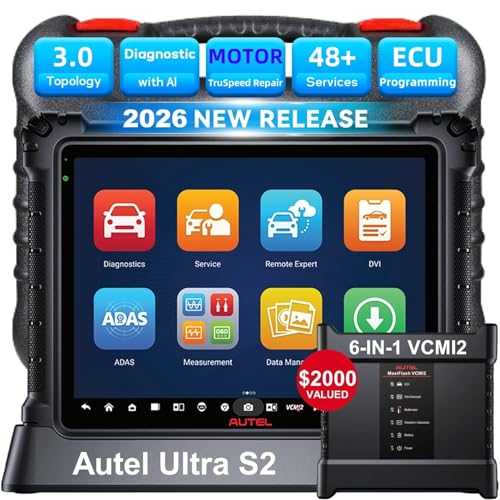 Autel MaxiSys Ultra S2 Scanner, 2026 Top Intelligen Scan Diagnostic with AI, 6-in-1 VCMI2, Up of MSUltra MS919, Topology 3.0, Multi-Point DVI, Motor Truspeed Repair, EV Test, 48+ Service, ECU Program - Image 1
