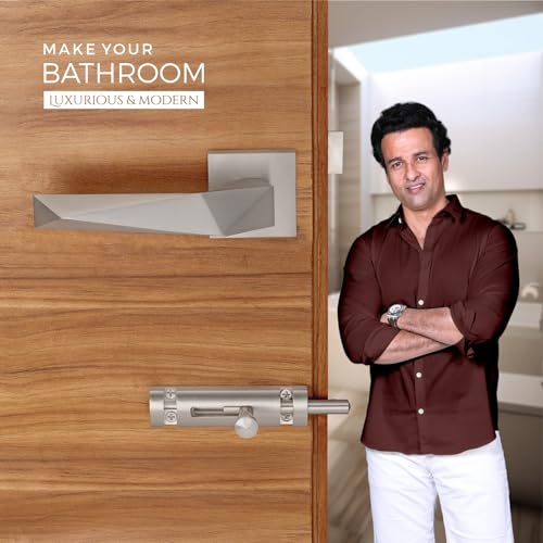 LAPO Door Lock Set for Bathroom Door Use | 45x45 Lock Body | Brass Latch | Keyless Operation | Reversible Door Fit Design | Compatible with 30–50mm Thickness | Matt Finish | 3 Years Warranty | Ro-126 - Image 2