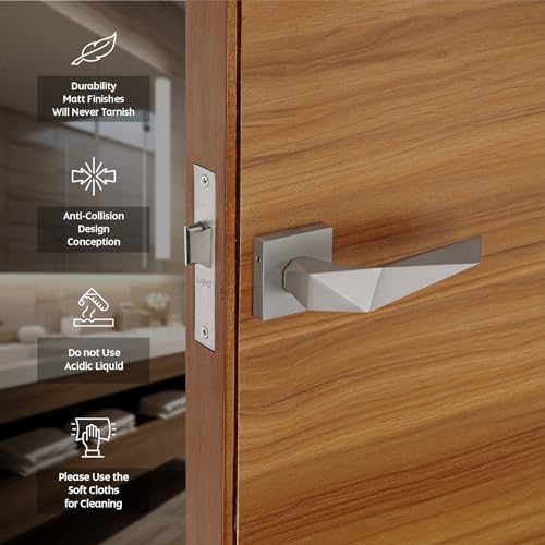 LAPO Door Lock Set for Bathroom Door Use | 45x45 Lock Body | Brass Latch | Keyless Operation | Reversible Door Fit Design | Compatible with 30–50mm Thickness | Matt Finish | 3 Years Warranty | Ro-126 - Image 5