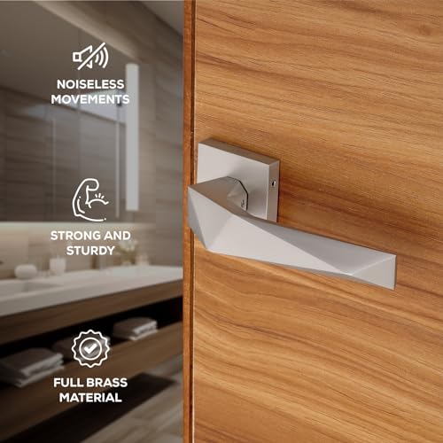 LAPO Door Lock Set for Bathroom Door Use | 45x45 Lock Body | Brass Latch | Keyless Operation | Reversible Door Fit Design | Compatible with 30–50mm Thickness | Matt Finish | 3 Years Warranty | Ro-126 - Image 3