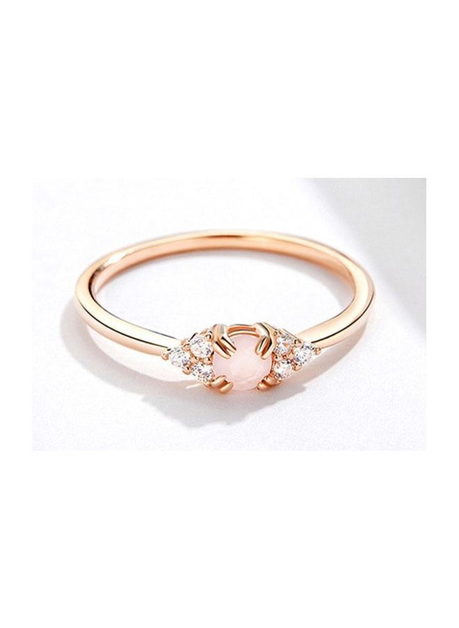 NIBEMINENT - 925 Sterling Silver Crystal Studded Ring - Image 1