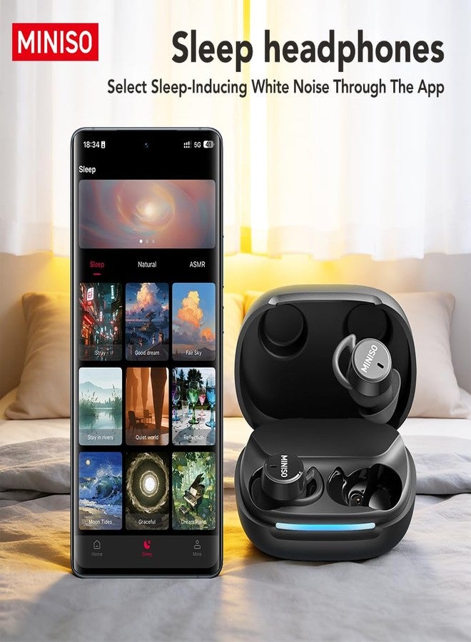 ميني سو MINISO MS217 سماعات أذن للترجمة في الوقت الحقيقي، 2026 سماعات أذن جديدة لمترجم اللغة AI 165، Audifonos Traductores Inglés Español، ترجمة وسادات الأذن لتعلم السفر - Image 5