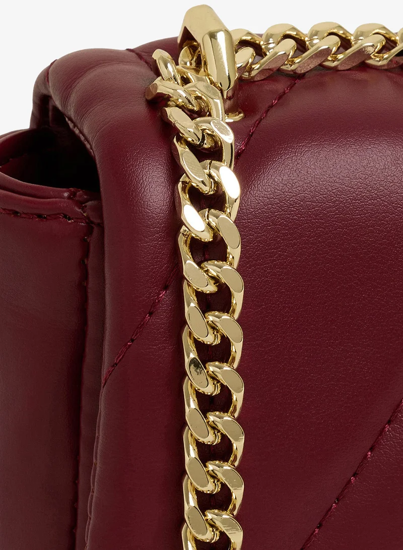 French Connection One Size Women Burgundy Aura Shoulder Bag for Women | Best Price UAE