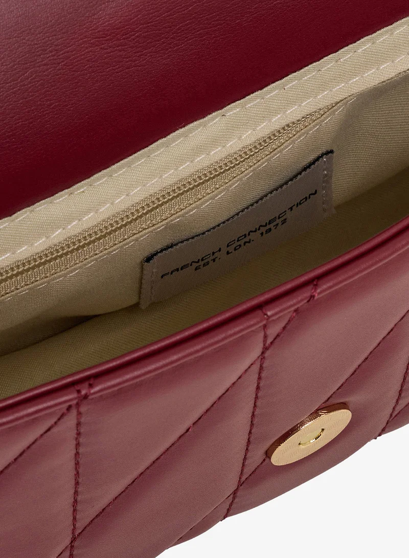 French Connection One Size Women Burgundy Aura Shoulder Bag for Women | Best Price UAE