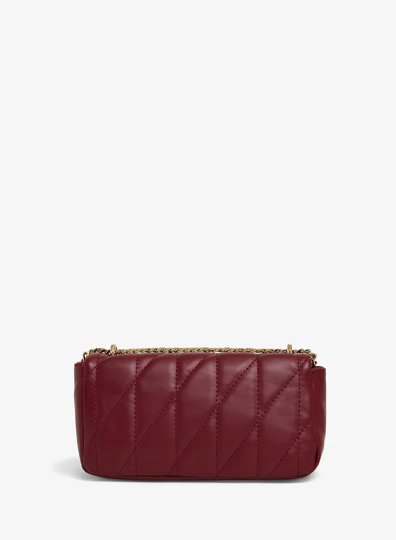 French Connection One Size Women Burgundy Aura Shoulder Bag for Women | Best Price UAE
