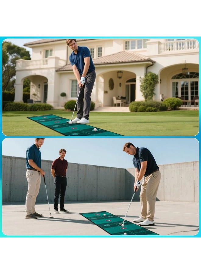 FARROLL Golf Putting Mat Putting Green Indoor Outdoor Training Aid with Putting Cup Putting Mirror Practice Putting Matt for Backyard Home Office (Putting mat) - Image 5