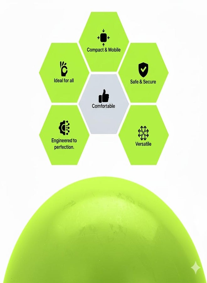 SLYK Toning Ball Soft 1 kg Weighted Vinyl Mini Ball, Natural Sand Filled Medicine Ball for Core Strengthen, Gym, Physiotherapy & Yoga (Neon Green) - Image 2