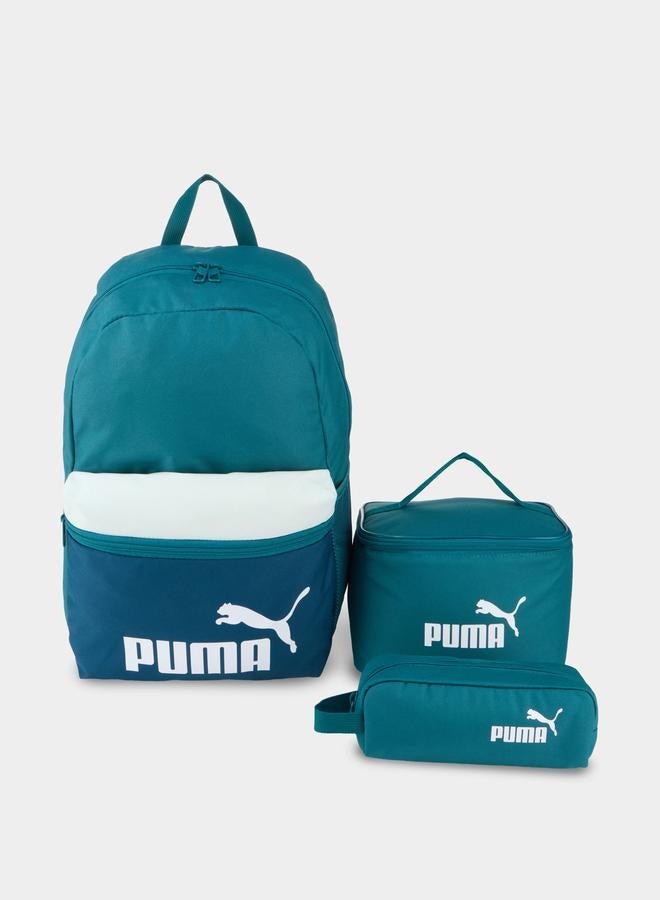 PUMA 3-Piece Logo Backpack, Lunch Bag and Pencil Case Set - Image 1